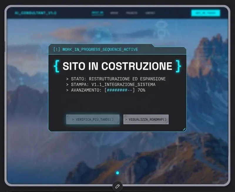 Il mio sito è in costruzione — e racconta già come sto costruendo